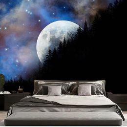 Printed Moon Dark Side Tapestry Multifunctional Tapestry Sitting Carpet Wall Mount