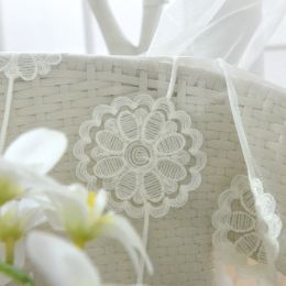 Towel embroidered mesh curtain