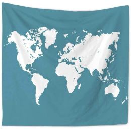 Minimalist Map Tapestry