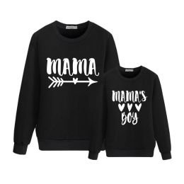 Parent child Mama boy alphabet print Pullover