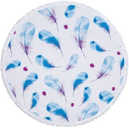 Round printed beach towel