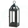 Accent Plus Dark Gray Sleek Candle Lantern - 11 inches