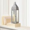 Accent Plus Silver Moroccan-Style Candle Lantern - 15 inches