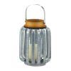 Accent Plus Galvanized Metal Slats Candle Lantern - 10.5 inches