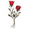 Accent Plus Romantic Red Rose Wall Sconce - Double