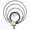 Accent Plus Circles in Circles Black Metal Wall Sconce