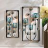 Accent Plus Peacock Rectangular Wall Sconce - Three Candles