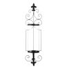 Gallery of Light Fleur de Lis Metal Wall Sconce with Glass Cylinder