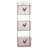 Accent Plus Red Rooster Triple Basket Metal Kitchen Organizer