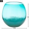 Accent Plus Fish Bowl Style Vase - Aqua Gradient 7.25 inches