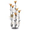 Accent Plus Calla Lily Candleholder with Amber Glass