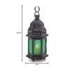 Accent Plus Emerald Glass Moroccan Candle Lantern - 10 inches