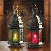 Accent Plus Emerald Glass Moroccan Candle Lantern - 10 inches