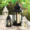 Accent Plus Victorian Style White Candle Lantern - 8 inches