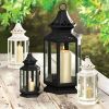 Accent Plus Victorian Style Black Candle Lantern - 8 inches