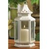 Accent Plus Victorian Style White Candle Lantern - 10.5 inches