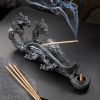 Dragon Crest Three-Headed Dragon Cone or Stick Incense Holder