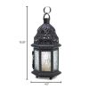 Accent Plus Pressed Glass Moroccan Candle Lantern - 10 inches