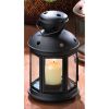 Accent Plus Round Black Star Cut-Out Candle Lantern - 9.5 inches