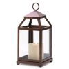 Gallery of Light Burnished Copper Candle Lantern - 12 inches