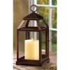 Gallery of Light Burnished Copper Candle Lantern - 12 inches