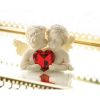 Accent Plus Cherubs Figurine with Heart Gem