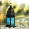 Accent Plus Azure Glass Moroccan Candle Lantern - 10 inches