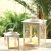 Accent Plus Vine Pattern Square Garden Lantern - 8 inches