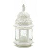 Accent Plus Vine Patterned Glass Garden Lantern - 12.5 inches