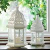 Accent Plus Vine Patterned Glass Garden Lantern - 12.5 inches