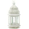 Accent Plus Vine Patterned Glass Garden Lantern - 15 inches