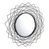 Accent Plus Metal Geometric Wall Mirror - Black