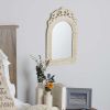 Accent Plus Wood Antique-Look Arch-Top Wall Mirror - Ivory