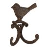 Accent Plus Cast Iron Bird Wall Hooks - Set of 2