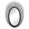 Nikki Chu Riki Black Bamboo Mirror - 24 inches