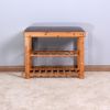 Entryway 3-tier Bamboo Bench Living Room Storage Shoe Rack 23.62 x 11.4 x 19.88 inch