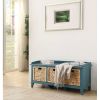 Flavius Bench w/Storage in Teal YF