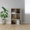 Book Cabinet/Sideboard White and Sonoma Oak 26"x11.8"x38.5" Chipboard