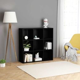 Book Cabinet Black 38.6"x11.8"x38.6" Chipboard