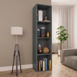 Book Cabinet/TV Cabinet Gray 14.2"x11.8"x56.3" Chipboard