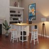 Huxton 2-Pc Bar Stools, 29", Natural & White