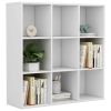 Book Cabinet White 38.6"x11.8"x38.6" Chipboard