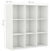 Book Cabinet White 38.6"x11.8"x38.6" Chipboard