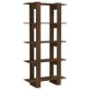 Book Cabinet/Room Divider Brown Oak 31.5"x11.8"x63" Chipboard