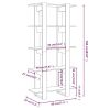 Book Cabinet/Room Divider Brown Oak 31.5"x11.8"x63" Chipboard