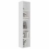 Book Cabinet White 15.7"x11.8"x74.4" Chipboard