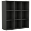 Book Cabinet Gray 38.6"x11.8"x38.6" Chipboard