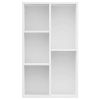 Book Cabinet/Sideboard White 17.7"x9.8"x31.5" Chipboard