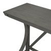 TOPMAX Farmhouse 3-Piece Counter Height Dining Table Set with USB Port and Upholstered Stools; Gray