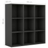 Book Cabinet Gray 38.6"x11.8"x38.6" Chipboard